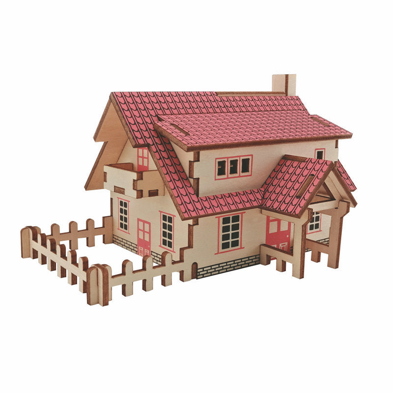 Wooden 3D puzzle children's house model Kids DealSniper.net