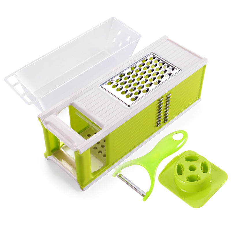 Multifunctional Kitchen Utensils Cutting Tool Kitchen dealsniper-net Green A drain