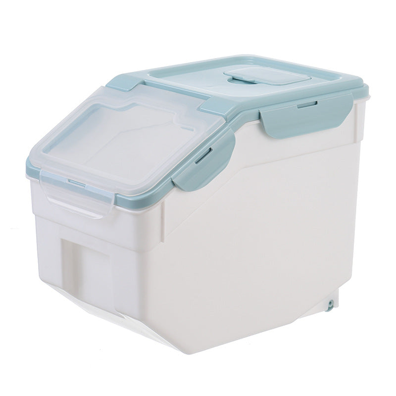 Large Capacity Moistureproof Bucket Container Food Bucket Kitchen Gym From House Blue 10KG