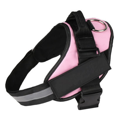 Personalized Custom Adjustable Reflective Breathable Dog Harness Pets dealsniper-net L Pink