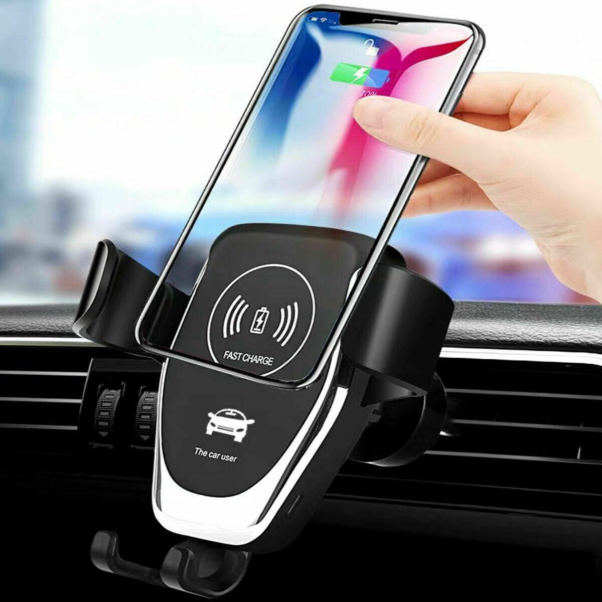 10W QI Wireless Fast Car Charger Mount Holder Stand Automatic Clamping Charging Phones DealSniper.net