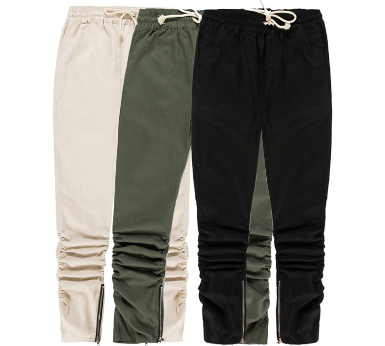 Machete elastic trousers zipper sidecasual pants Dongdaemun youth fashion wild Slim KANYE Men dealsniper-net