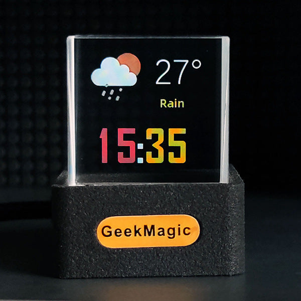 Trendy Mini Transparent WiFi Weather Clock Decoration Display Home Decor DealSniper.net