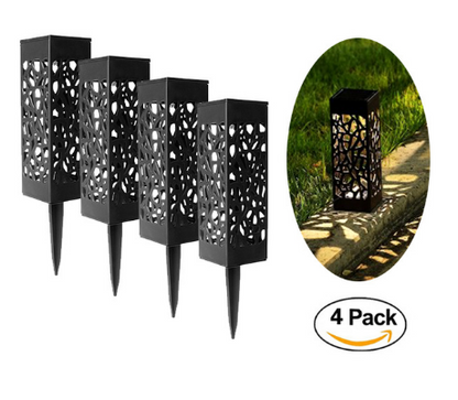 Solar Garden Pathway Lights Lawn Lamp For Garden Lantern Garden dealsniper-net 4 pcs Warm White