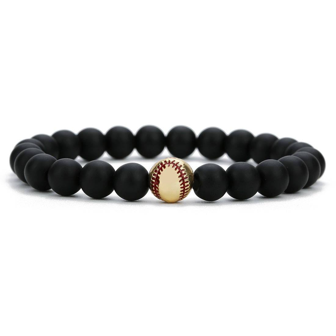 Men's baseball bracelet Jewelry dealsniper-net Gold Matte Black