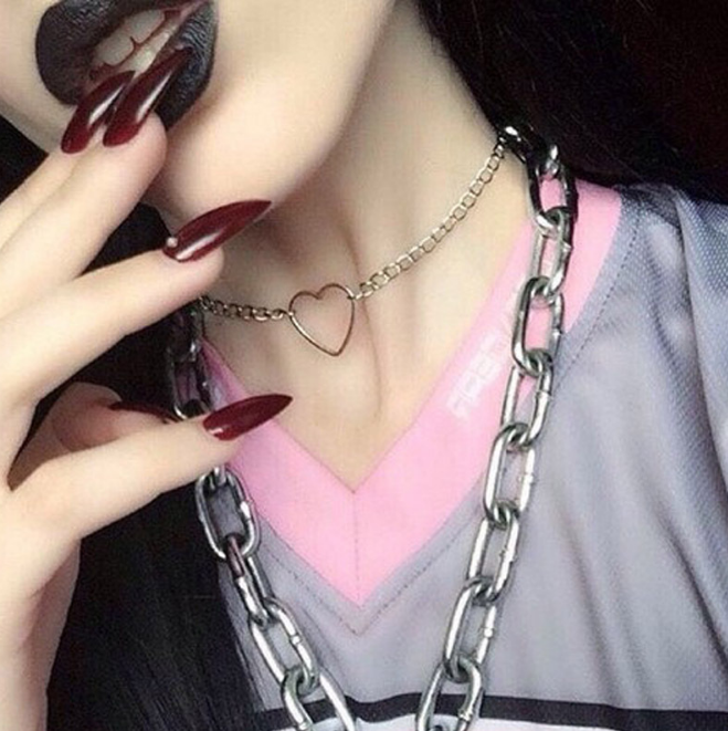 New fashion jewelry hollow heart choker necklace Jewelry dealsniper-net gold