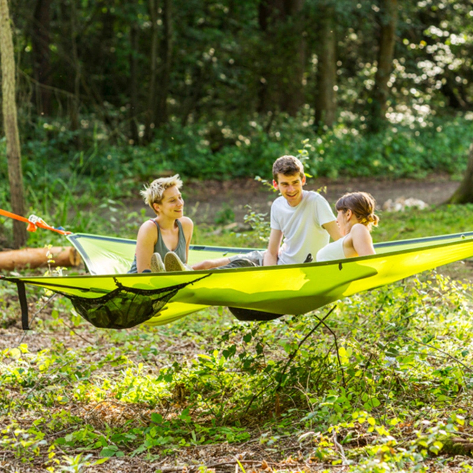 Multi-Person Hammock Three Point Design Portable Hammock Multi-functional Triangle Aerial Mat Outdoor dealsniper-net