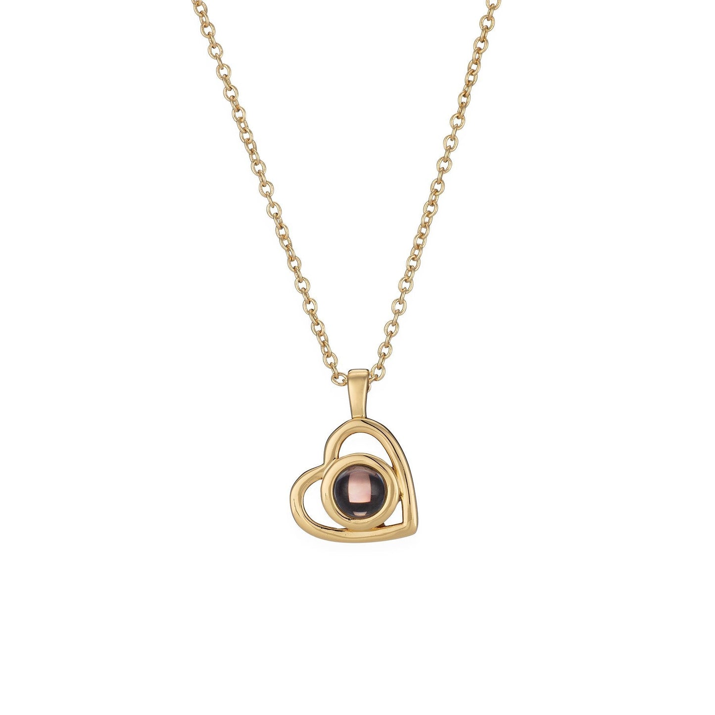 S925 Silver Romantic Colorful Photo Projection Necklace Jewelry DealSniper.net Gold