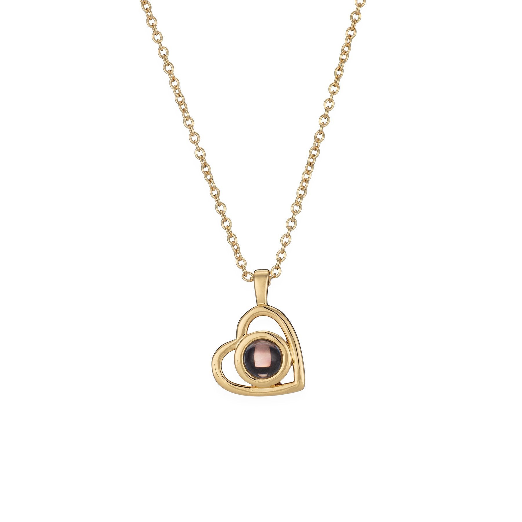 S925 Silver Romantic Colorful Photo Projection Necklace Jewelry DealSniper.net Gold