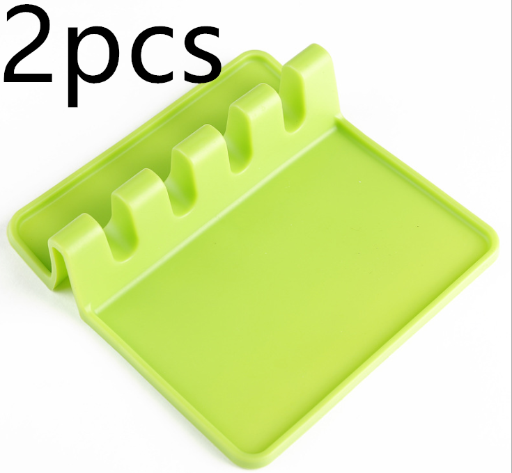 Kitchen Silicone Spoon Pad Spatula Mat Kitchen dealsniper-net Green2pcs
