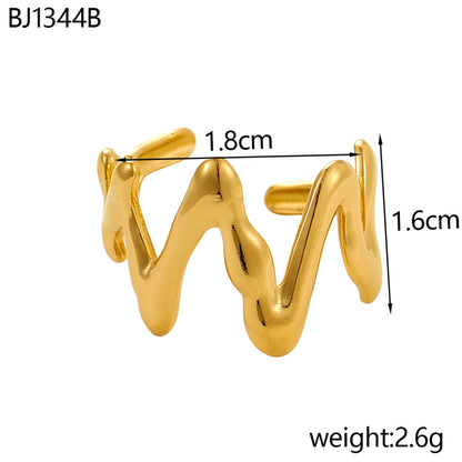 Fashion Trendy Open Titanium Steel Ring For Women Jewelry Gym From House BJ1344B