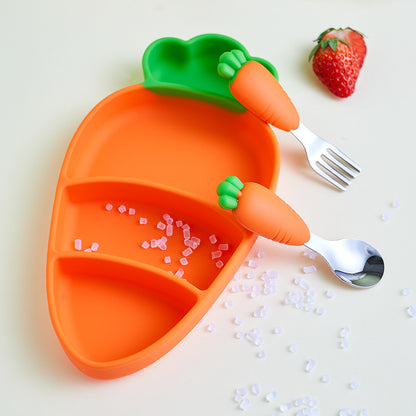Children's Silicone Dining Plate Set Kitchen DealSniper.net