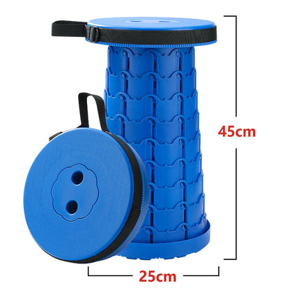 Children's Rainbow Folding Stool Portable Retractable Chair Kids dealsniper-net Adult Style Monochrome Blue