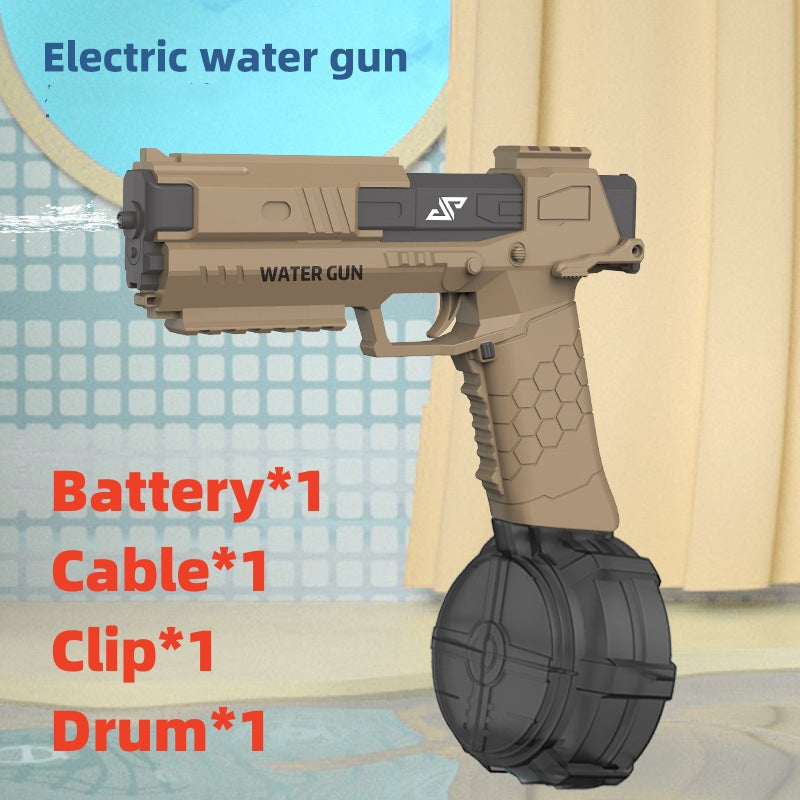 Electric Water Toy Gun Spray Blaster Pistol Airsoft Summer Toys Kids DealSniper.net Brown Drum plate USB