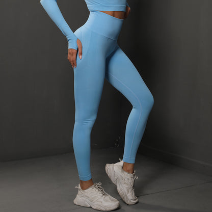 High Waist Seamless Yoga Pants Women's Solid Color Women Gym From House