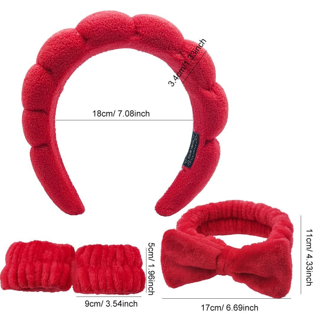 The Headband Bracelet Is A Four-piece Headband Set Of Bright Red Beauty dealsniper-net