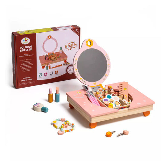 Wooden Cosmetic Makeup Preschool Toys Set