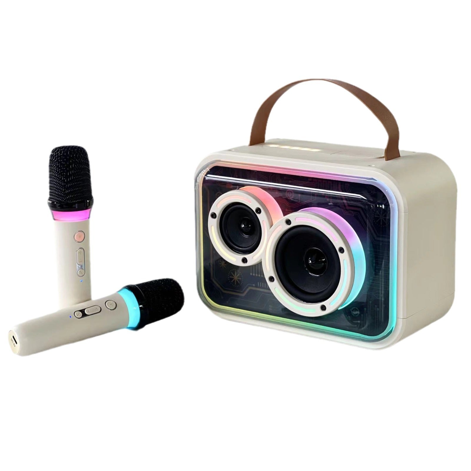 Bluetooth-compatible Speaker Colorful RGB Portable Karaoke Electronics dealsniper-net