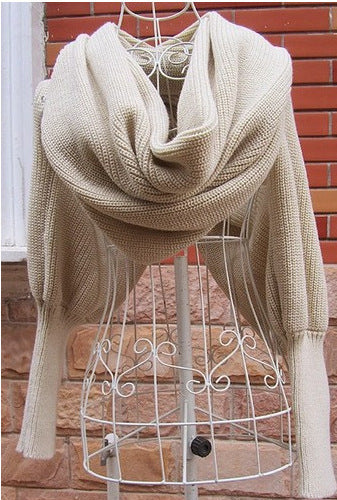 Sweater Scarf Cashmere Ladies Girl Woman Clothing Casual Wear Women dealsniper-net Beige 235cm