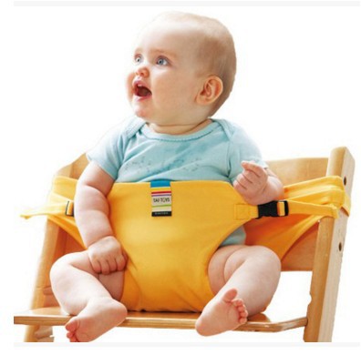 Baby Portable Baby Dining Chair Seat Fixing Belt Kids DealSniper.net Yellow