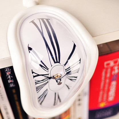 Melting Clock Fashion Home Decoration House dealsniper-net White