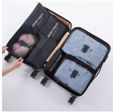 Durable Waterproof Nylon Packing Cube Travel Organizer Bag Women dealsniper-net Black