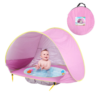 Baby Beach Tent Kids Outdoor Camping Easy Fold Up Waterproof Up Sun Awning Tent UV-protecting Kids dealsniper-net Pink