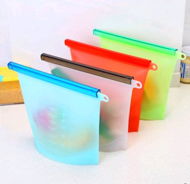 Silicone fresh-keeping bag vacuum sealed bag food Kitchen dealsniper-net 4 colors 1000ml