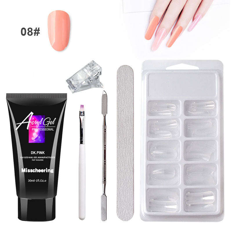 Painless Extension Gel Nail Art Without Paper Holder Beauty dealsniper-net 8 Color