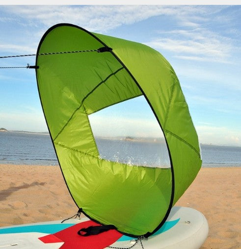 Folding Kayak Sail Wind Paddle Sailing Popup Paddle Board Durable Canoe Outdoor dealsniper-net Green 1