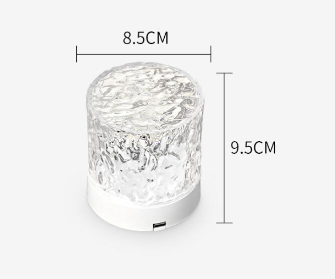 Crystal Lamp Water Ripple Projector Night Light Decoration Home Houses Bedroom Aesthetic Atmosphere Holiday Gift Sunset Lights Home Decor Home Decor dealsniper-net