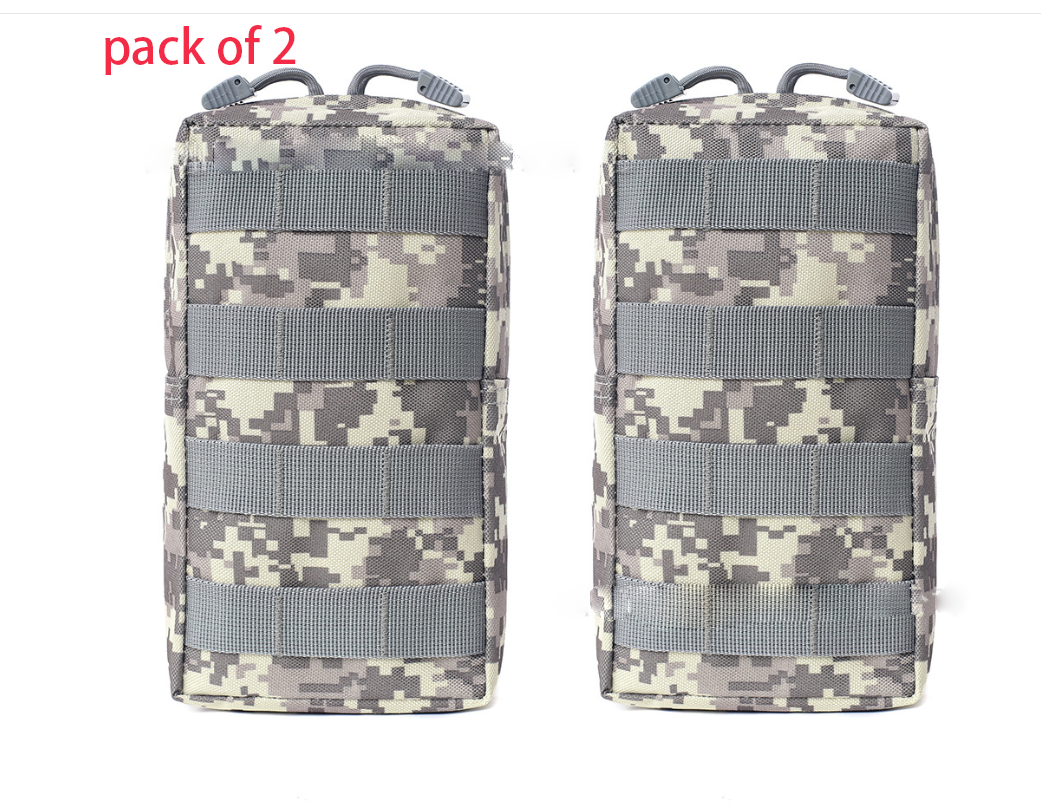 Molle Pouches EDC Utility Pouch Gadget Gear Bag Military Vest Waist Pack Water-resistant Compact Bag Men dealsniper-net ACU.2pieces