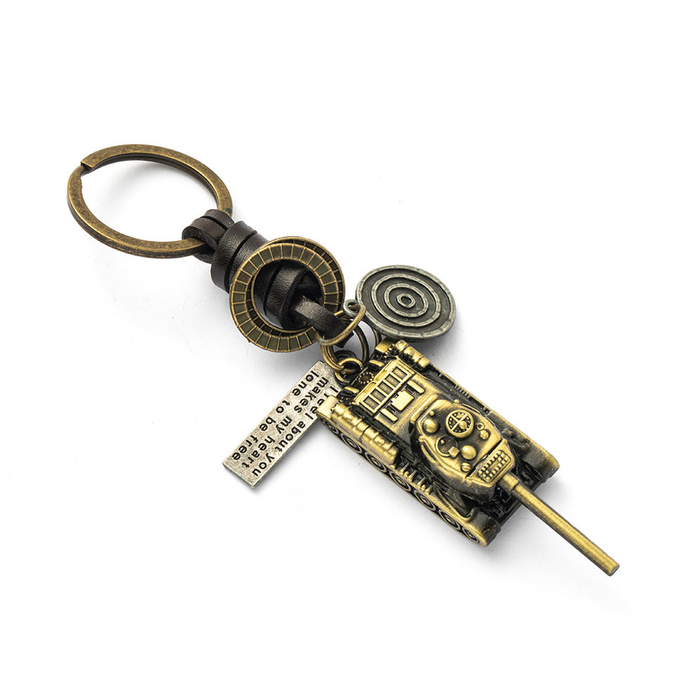 Women's Fashion Vintage Handwoven Leather Keychain