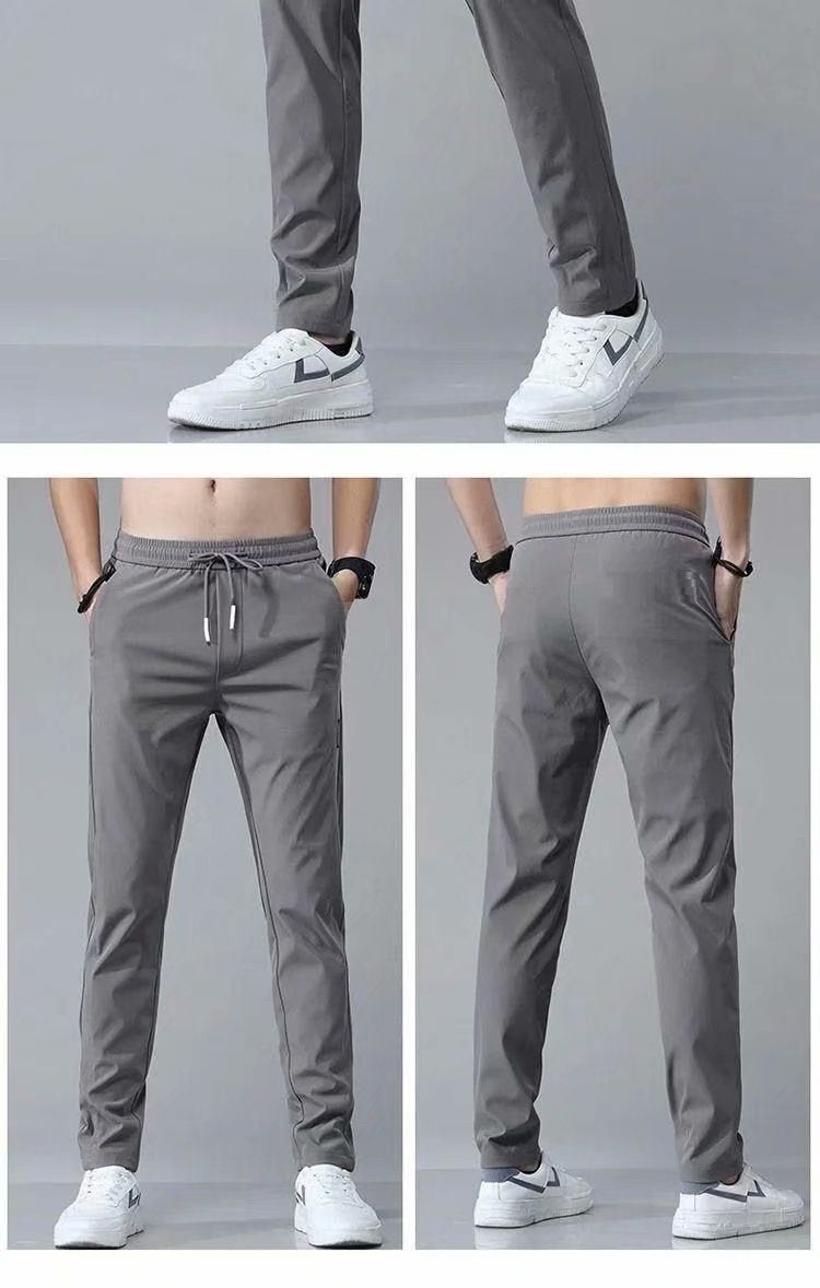 Drawstring Trousers Thin Casual Pants Korean Version Loose Straight Sweatpants Mens Clothing Men dealsniper-net