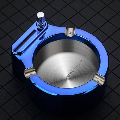 Large Cigarette Ashtray With Permanent Match Lighter House DealSniper.net Blue B
