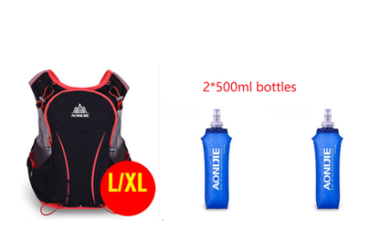 Running Water Bag Backpack Sports Vest Men dealsniper-net Bag LXL 2pcs 500ml BTL