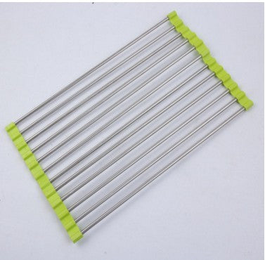 Folding Kitchen Drain Sink Rack Stainless Steel Kitchen DealSniper.net