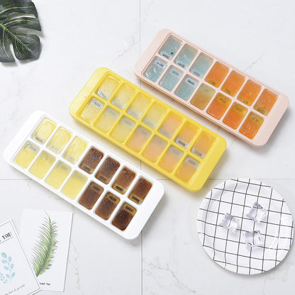 14 compartment ice box with lid Kitchen DealSniper.net Pink 14 squares 1pc