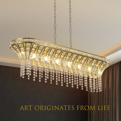 Modern Champagne Gold Kitchen Island Lamp