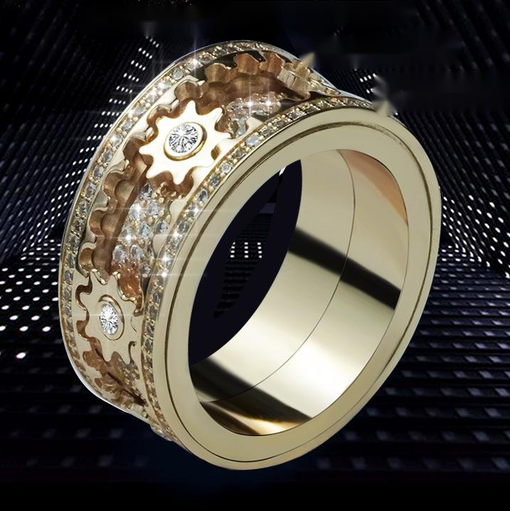 Inlaid stone inlaid with gypsophila diamond gear Jewelry Gym From House Rose Gold 2 6