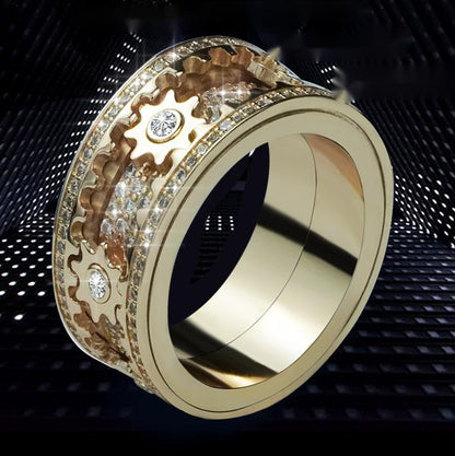 Inlaid stone inlaid with gypsophila diamond gear Jewelry Gym From House Rose Gold 2 6