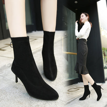 women winter Ankle High new elastic boots Women Gym From House