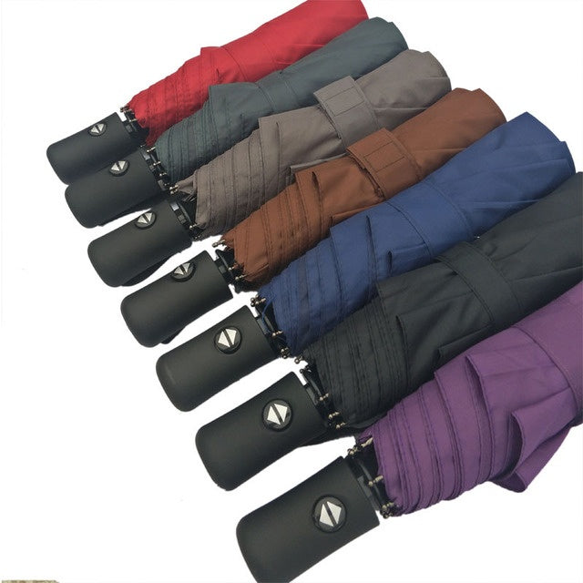 Fully automatic triple folding golf super windproof umbrella Outdoor DealSniper.net