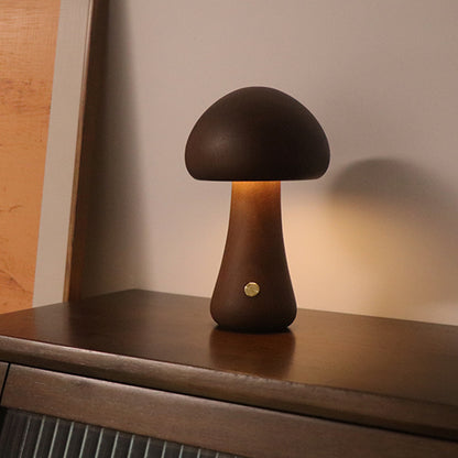 INS Wooden Cute Mushroom LED Night Light Home Decor dealsniper-net A Walnut color 2.4W