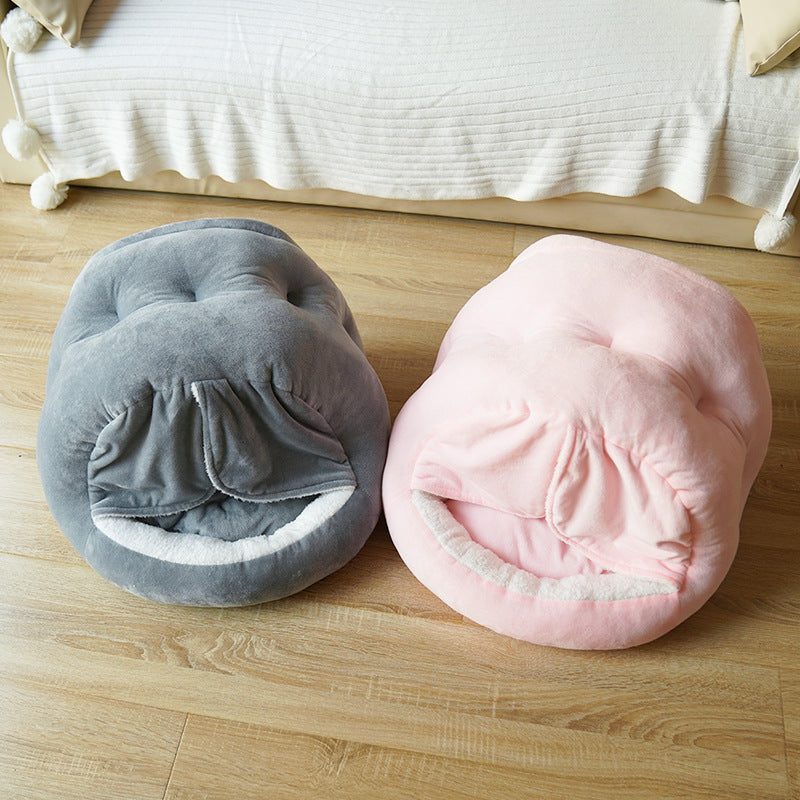 New Short Velvet Mongolian Bag With Door Curtain Plush Pets dealsniper-net