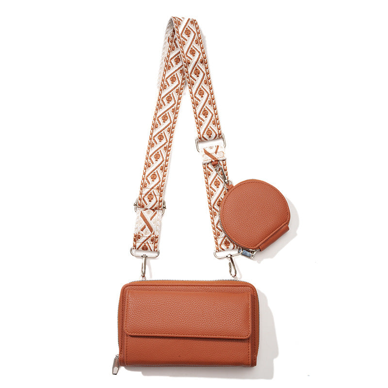 One-shoulder Crossbody Mobile Phone Bag Multi-functional Women Gym From House Brown Bag