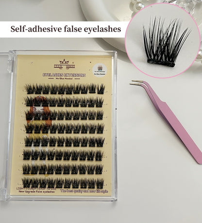 3D Self-adhesive False Eyelashes 8 Rows -Small Tweezer Tool