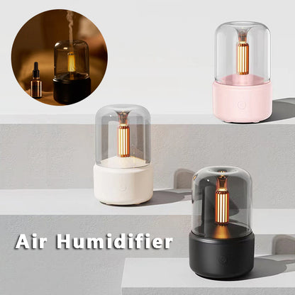 Atmosphere Light Humidifier Candlelight Aroma Diffuser Portable Home Decor DealSniper.net