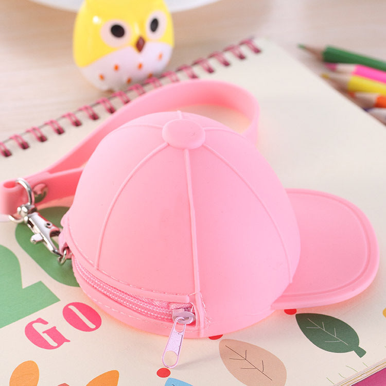 Cute Cartoon Candy Color Hat Silicone Coin Purse Kids dealsniper-net