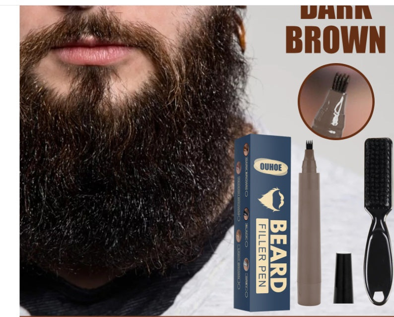 Beard Pencil Filler Beard Filling Pen Kit Barber Pencil With Brush Men dealsniper-net